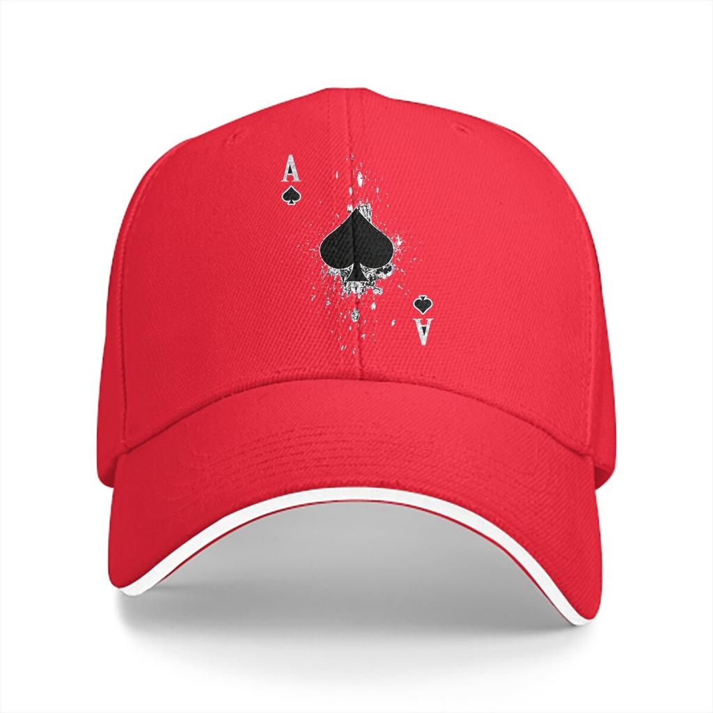 Poker Multicolor Hat Peaked Unisexs Cap Ace Of Spades Poker Apparel Classic Personalized Visor Protection Hats
