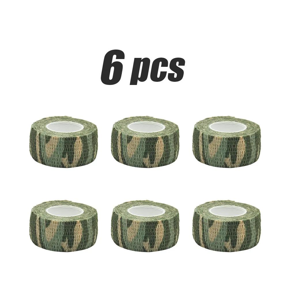 1/12pcs Forest Camouflage Elastic Wrap With Hunting Camouflage Elastic Plastic Sports Knee Pads And Finger Sports Bandages