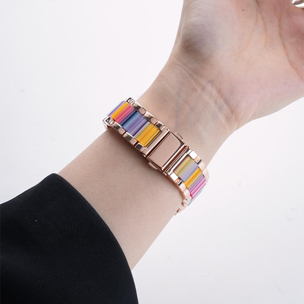 Damen Harzarmband für Samsung Galaxy Watch 8 Classic 46mm 8 44mm 40mm Edelstahlarmband für GALAXY Ultra 47mm 2025 Armband