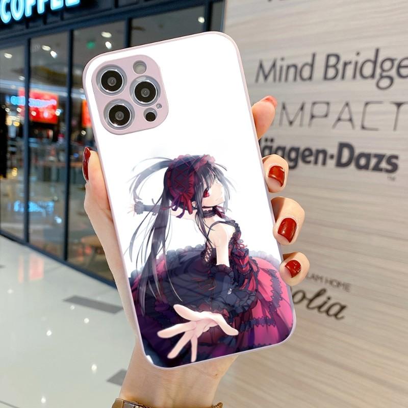Cute Kurumi Tokisaki Phone Case For IPhone 14 13 12 11 Pro Max X XR XS 8 7 Plus Liquid Glass Color Phone Cover
