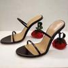 Summer New Rose Heels Sexy Sandals for Women High Heels Mules Party Wedding Shoes