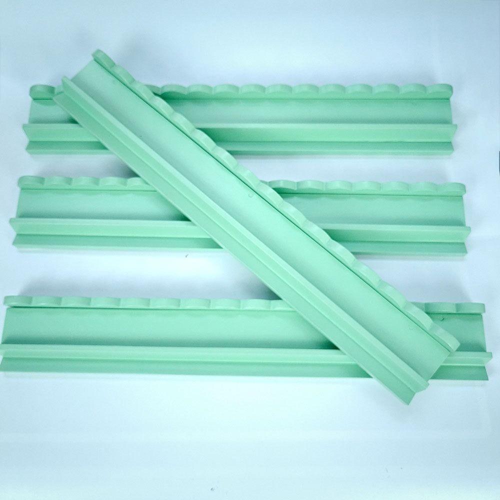 4PCS Wooden Construction Mahjong Pusher Set Long Rectangular Mahjong Accessories  Tile Organization зелёный