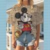 2026 Summer Oversized T-Shirt Women Short Sleeve T Shirts Woman Loose Clothing Mickey Mouse Print Female Tops O-Neck Tops