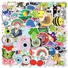 50 High-Value Creative Graffiti Easy To Tear Small Ear Sticker Decoration