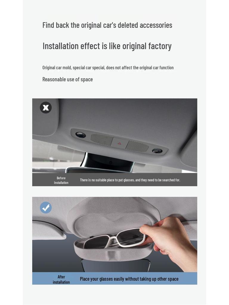 Tesla Model 3/Y Mocka Förvaringslåda för Glasögon