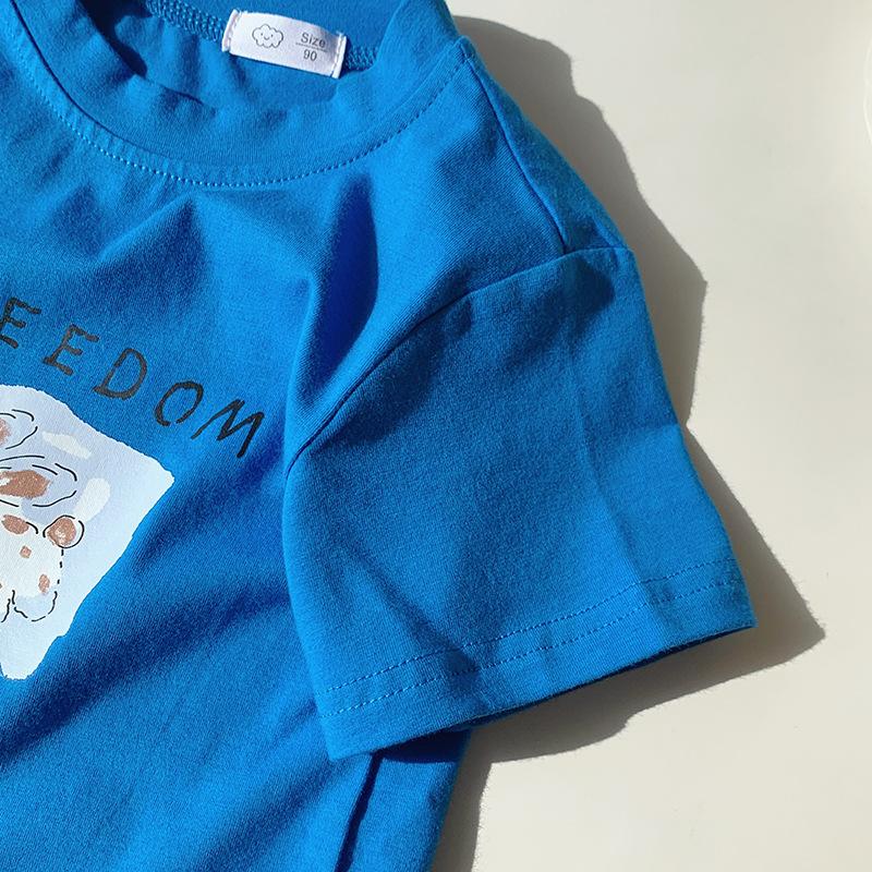 Casual T-shirt met Korte Mouwen voor Meisjes - Zomer Kinder Schattig Katoenen Top met Ronde Hals