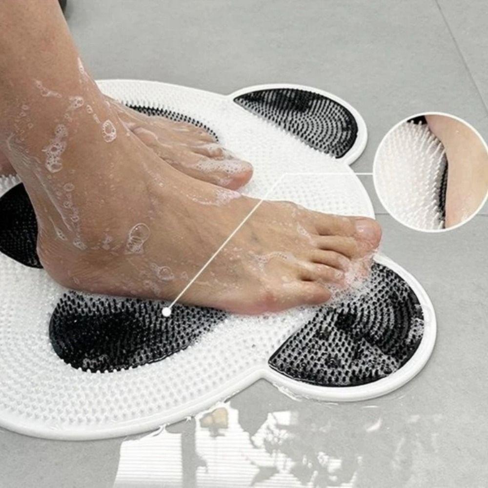 Vielseitige Anti-Rutsch-Matte Niedliches Bodenpolster Fußschrubber Panda Massagematte Rückenreiben