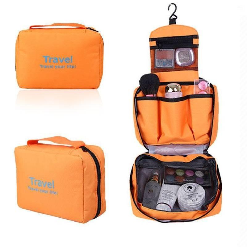 Large Capacity Travel Toiletry Bag With Hook For Makeup Storage Modern Simple Style