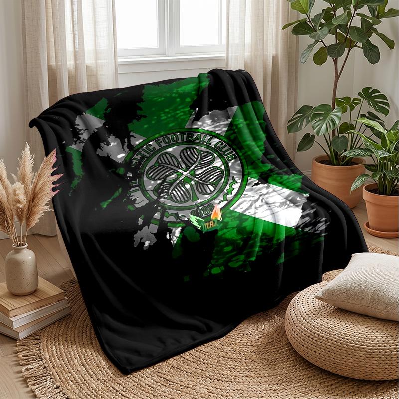 Koc z motywem Celtic FC Miękki koc z polaru flanelowego Ciepły lekki koc narzutowy do domu sofy łóżka