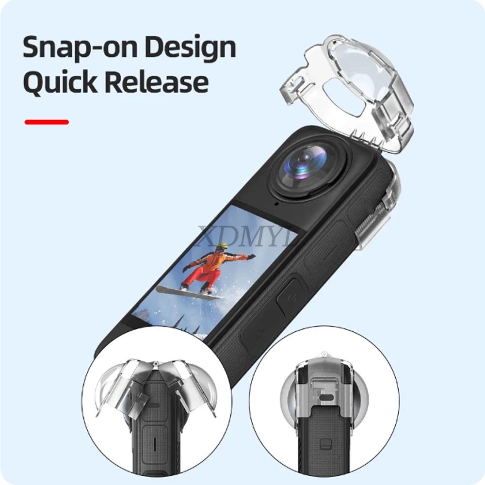 Anti-fogging Lens Guard Cap For Insta360 X4 Panoramic Sports Camera Transparent Protective Cover Anti-Scratch Shell Accessories