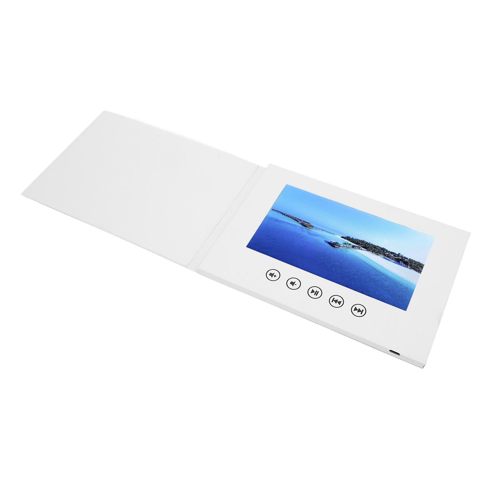 Video Wenskaart met LCD Scherm 720P HD Video en Afbeelding   Elektronische Videobrochure met 128MB Geheugen en Stickers voor Bruiloft Kerstmis