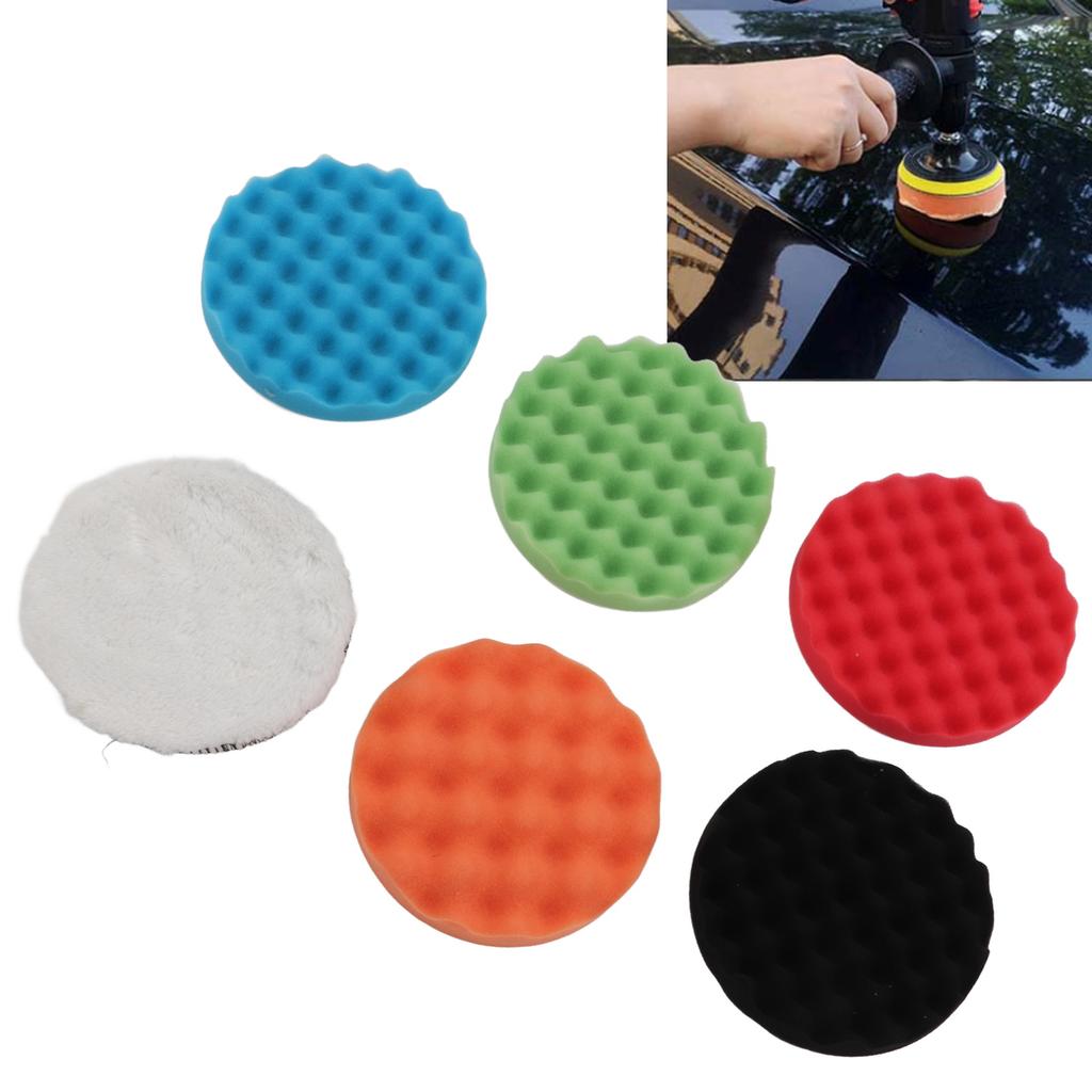 7in Polishing Sponge Kit Large Size for Cars Trucks Wheels Spokes Washing Cleaning Dust Removal Car Cleaning Tools