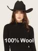 Autumn Winter Western Wedding Cowboy Hat Unisex Casual Studded Wool Felt Hat with Belt  Large Size Fedora Big  Sizes S M  L XL