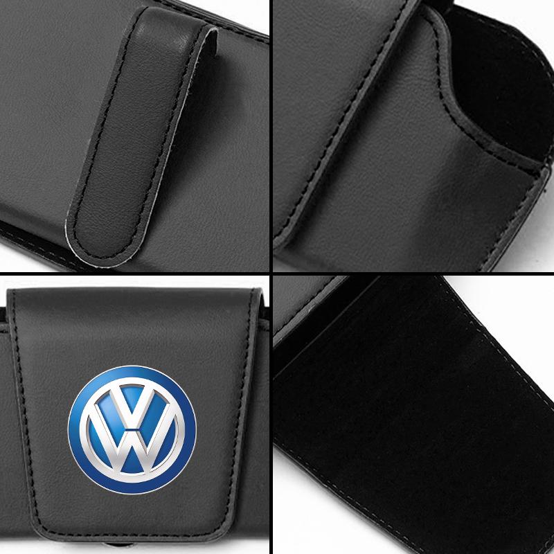 Car Leather Portable Glasses Bag Sunglasses Auto Interior Accessories For Volkswagen VW Golf 4 6 7 GTI Tiguan Passat B5 B6 B7 CC Zk2