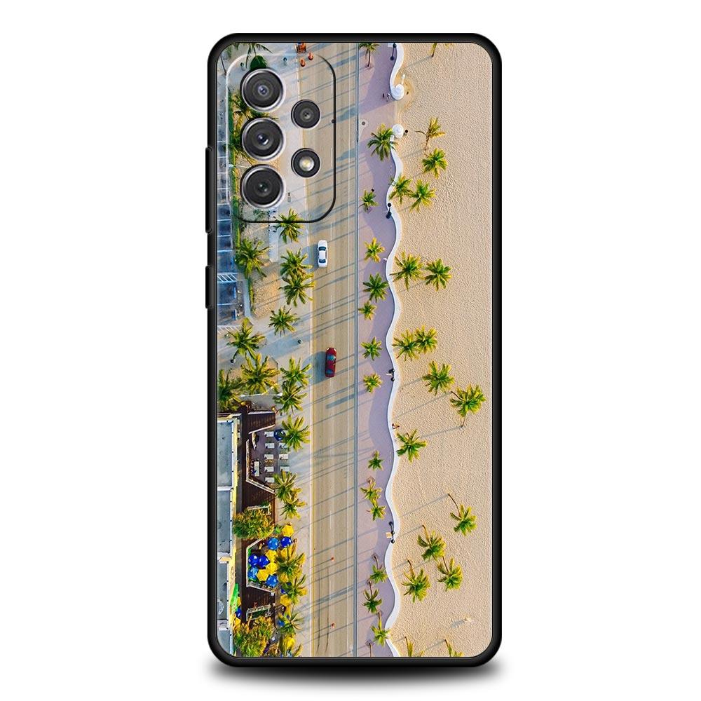 Case For Samsung A17 A15 A13 A51 A71 A41 A31 A21S A07 A05 A35 A55 A23 A25 A33 A53 A73 5G Cover NYC New York City seaside scenery