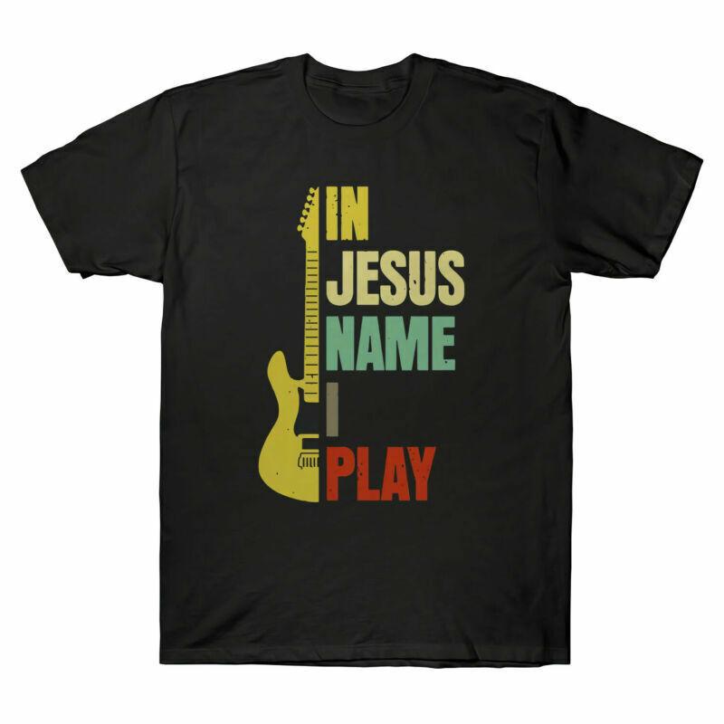 TShirt Top In Name Tee Play Vintage Player I Design Cotton Jesus Bass Unisexs S