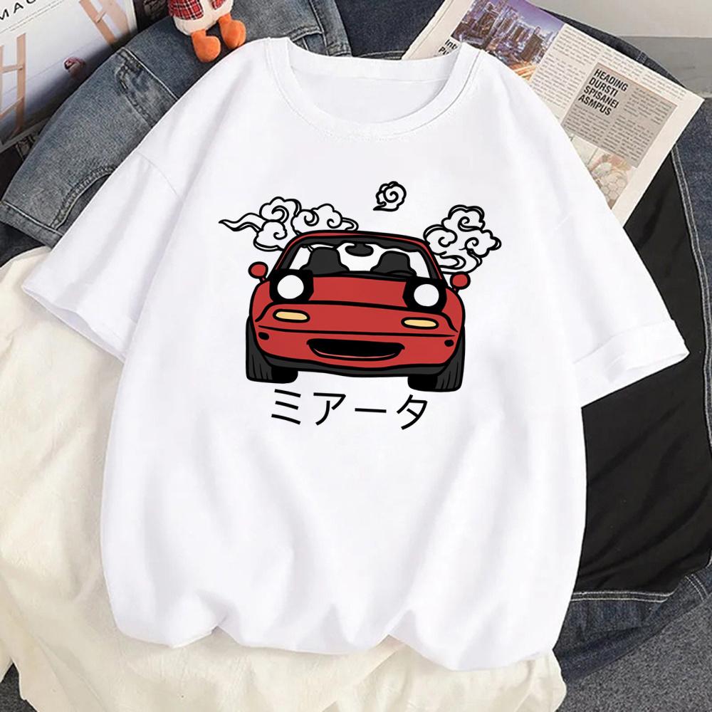 Miata T Shirt Women Funny Streetwear Tshirt Female Streetwear 2000s Manga Clothing