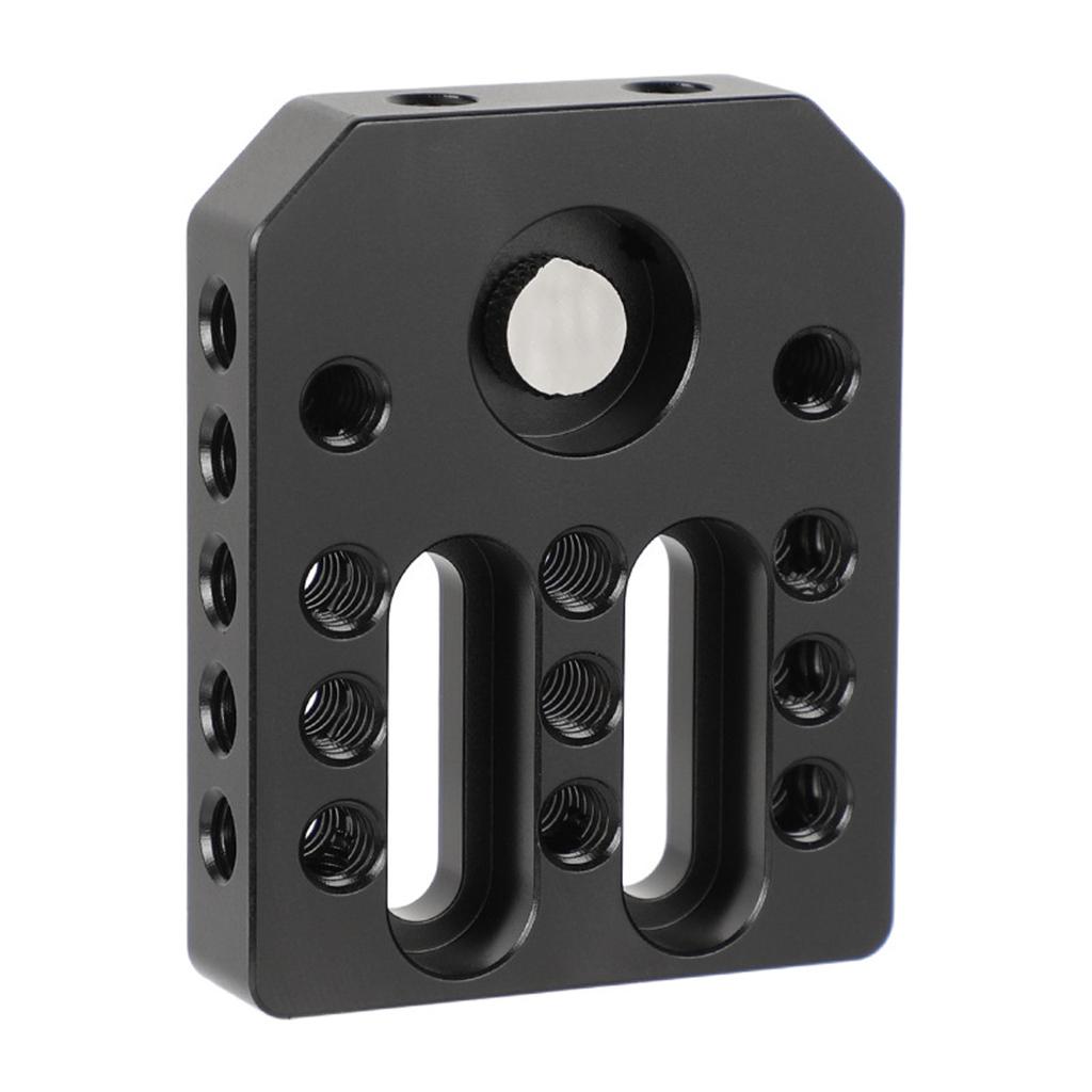 Lightweight Aluminum Alloy Cheese Plate Mount Board for On-Camera Monitors Cage with Expandable 1/4-20 Threaded Holes
