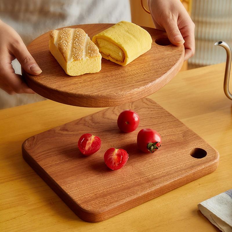 Small Wooden Chopping Blocks Fruit Board Outdoor Camping Portable Fruit Board Multifunctional Cutting Board For Camping