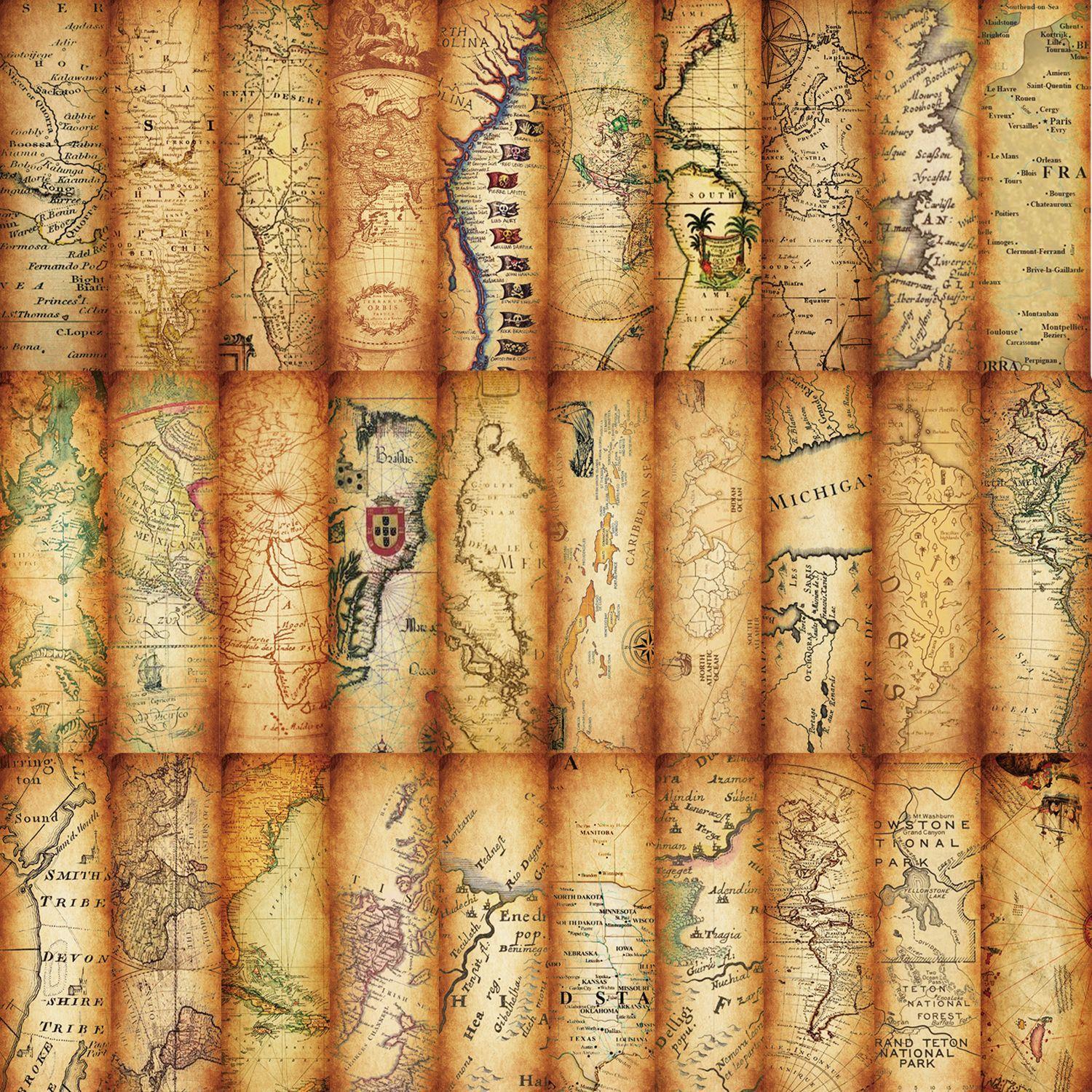 

30 листов крафтовой бумаги, серия «Ретро-карта», простые материалы для ручной записи, литературные и креативные материалы, бумага для чтения, закладка, сделай сам