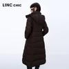 Jinyujie Women's Waist-Cinching Long Puffer Down Jacket