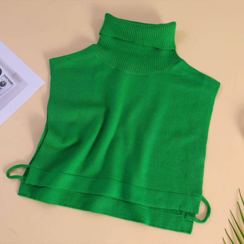 White Knitted Turtleneck Fake Collar Women Detachable Collars Winter False Collars Woman Black Removable Faux Col Half Shirt
