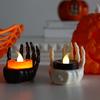 12PCS Skeleton Hand LED Lamp Skeleton Hand Candle Tealight Party Decoration Night Light for Bedroom Window Display