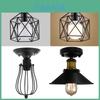 Luminária Pendente Industrial de Ferro Edison Criativa Loft Bar Gaiola Lâmpada LED