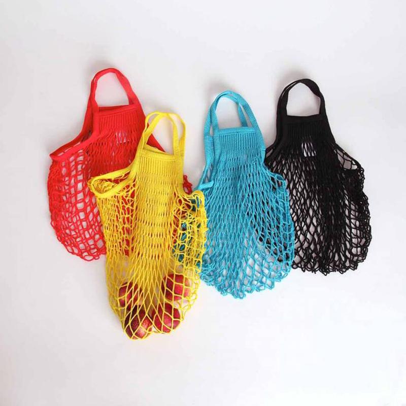 New Mesh String Shopping Bag Fashion Net Bag Reusable Fruit Storage Handbag Totes Women Shopping Mesh Bag Shopper Shoulder Bags