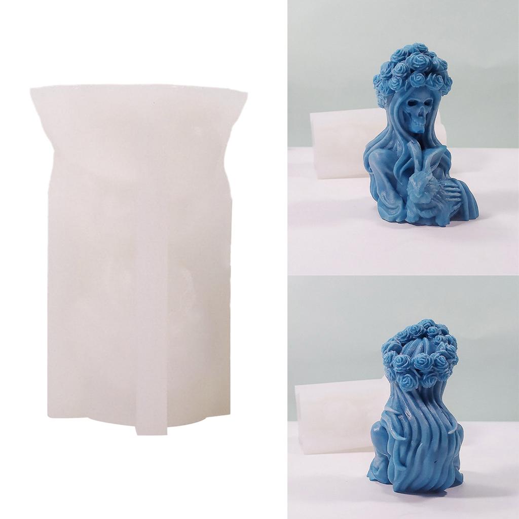 Skull Witch Rabbit Ornament Crafts Silicone Mold Epoxy Jewelry Mold Resin Casting Pendant Mold Suitable for Diy Crafts