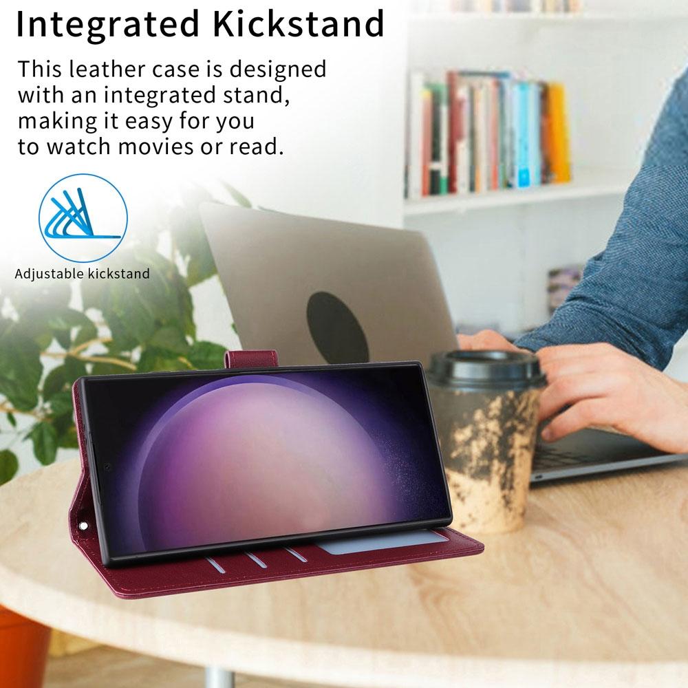 Para Samsung Galaxy S24 Ultra S23 FE S22 S21 Plus A05 A05S S24Ultra S23FE S20FE Cartera con Tapa Cuero PU Parachoques de Silicona Suave a Prueba de Golpes Cubierta Suprema