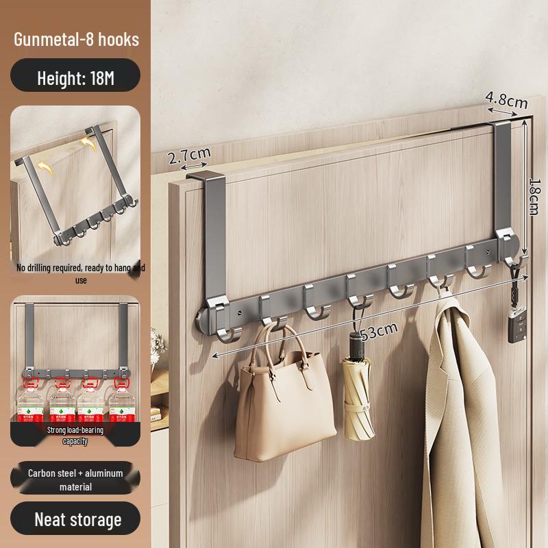 Silent Adhesive Wall-Mounted Clothes Hanger Hook for Bedroom Doors