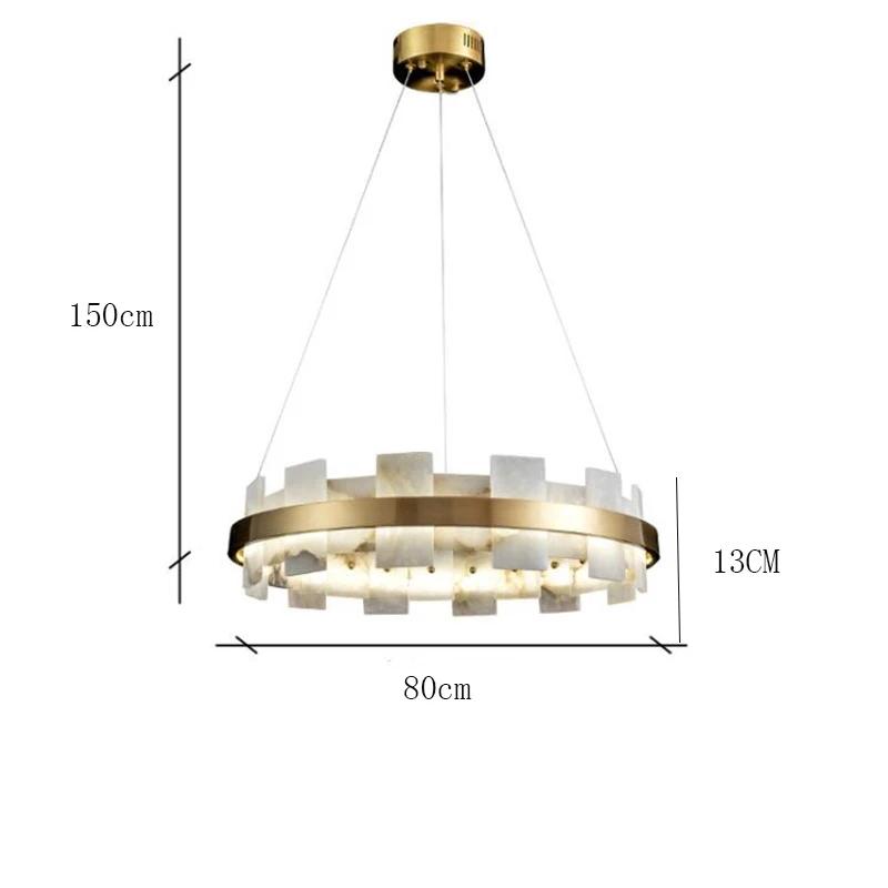 Modern Luxury All Copper chandelier Nordic Creative Cloud Stone LED Pendant Lamp Hotel Cafe Study Home Decoration Room Lighting