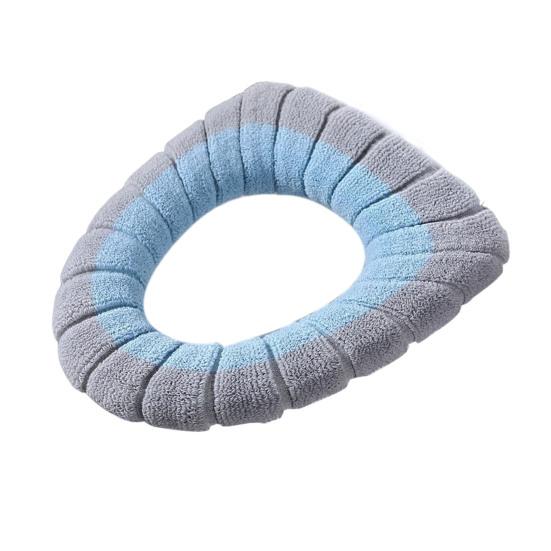 Toilet Seat Cover Mat Soft Velvet Fabric Universal Bathroom Toilet Seat Cover Washable Closestool