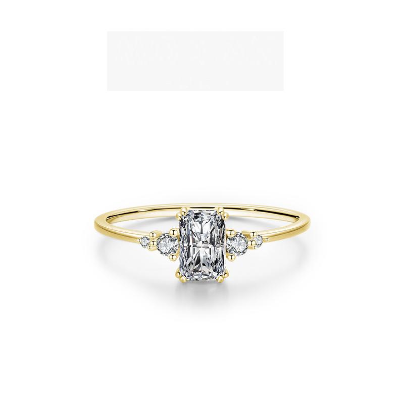 

Класичне срібне кільце з цирконом Tancise 925 проби Жіночі ювелірні вироби Весільний подарунок на вечірку 9 золотий