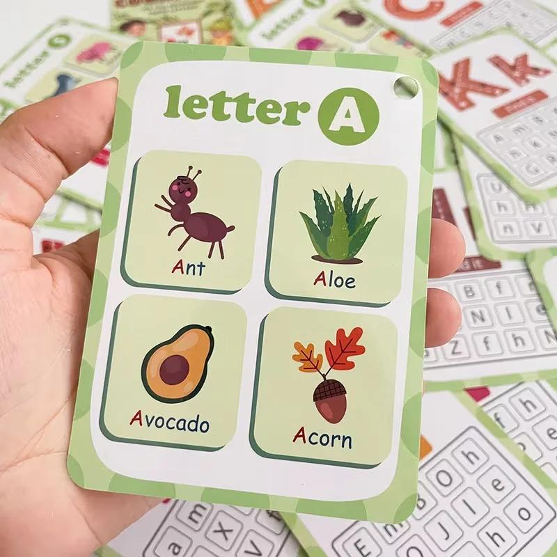 30-Card Alphabet & CVC Flash Cards with Tracing Practice & Find- Educational Flashcards for Preschool
