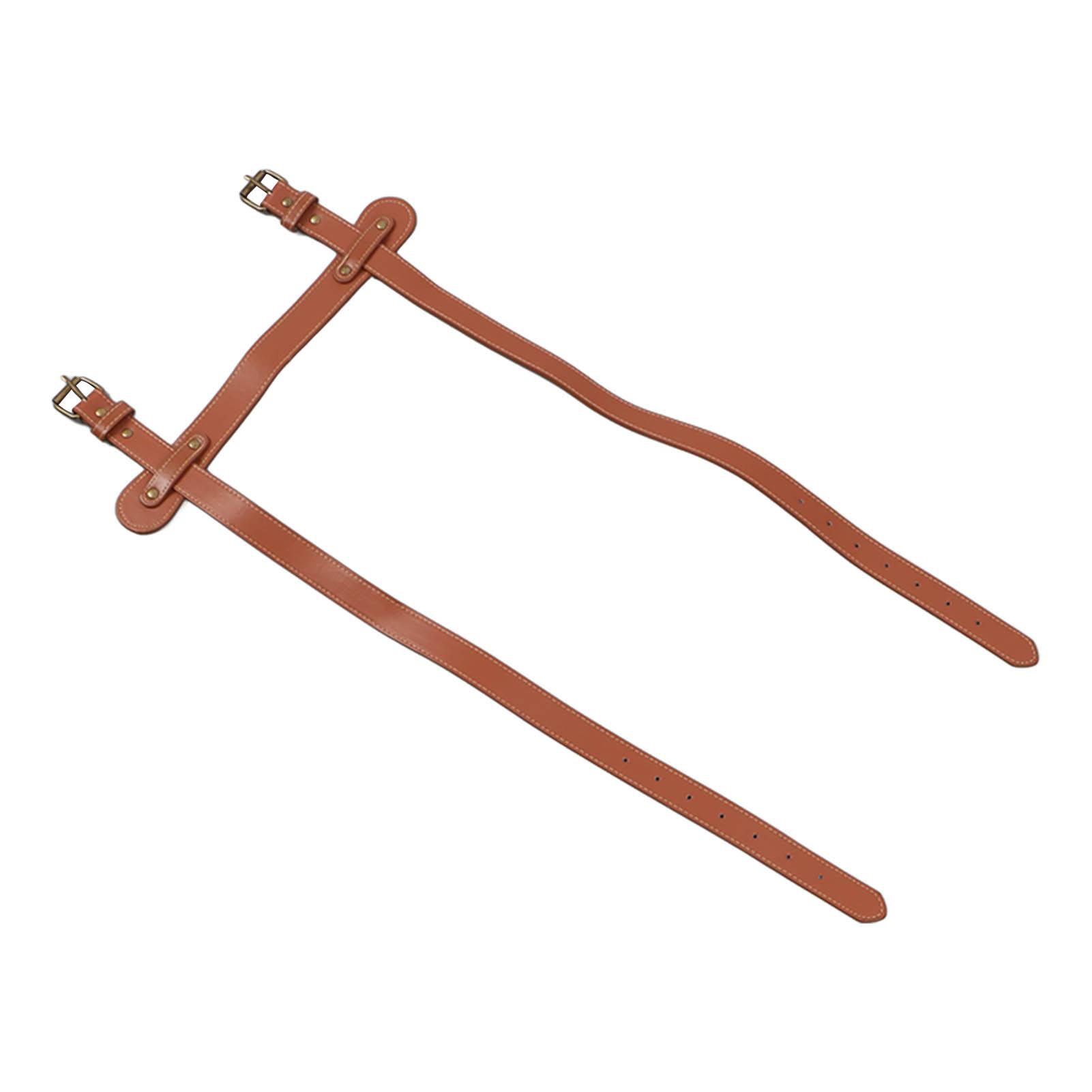 

Ремень для переноски одеяла из ПУ кожи, регулируемые пряжки, износостойкий, портативный ремень для коврика для йоги для кемпинга, пикников, пляжей