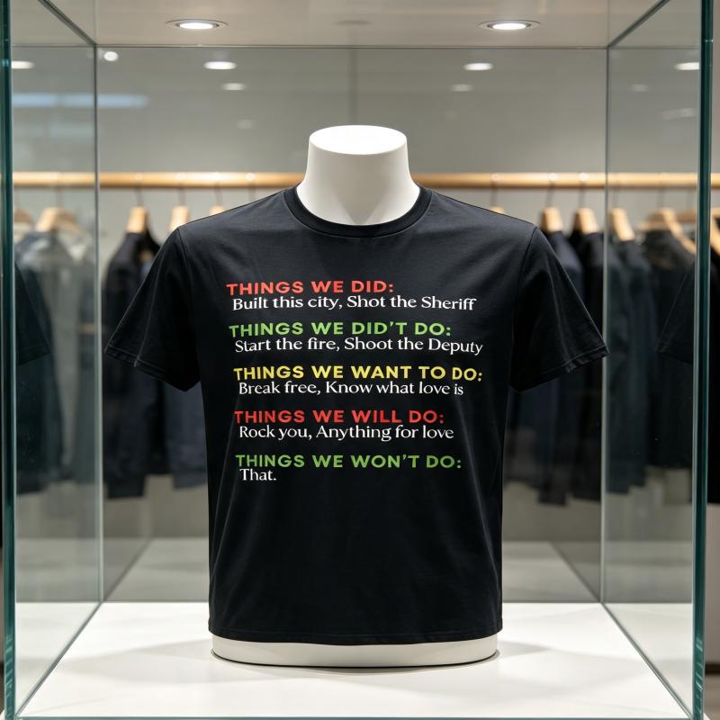 UnisexS Funny Sheriff Graphic TShirt Shirt with Red Text Regular Fit Crew Neck for Concerts Parties Casual Attire