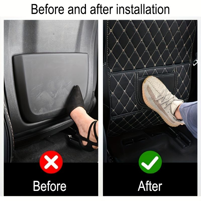 Faux Leather Car Seat Back Protector Pad - Anti-Kick Design, Durable & Easy-Clean, Fits All Car Seats, Backseat Cushion for Car Seat