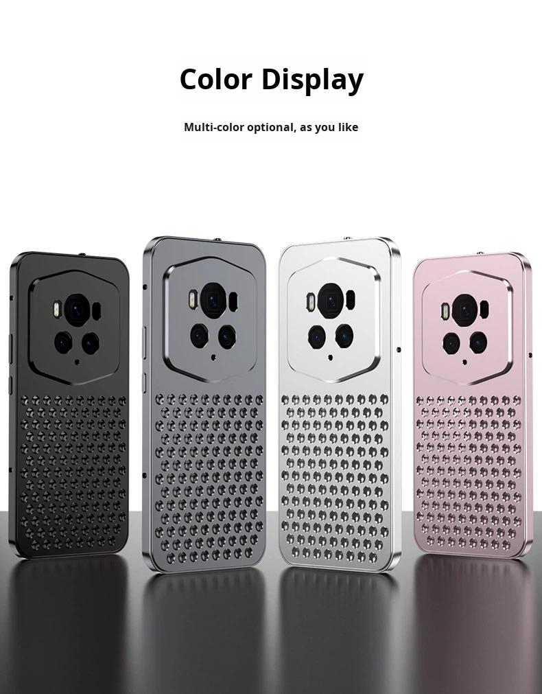 Hybrid Elastic Aluminum Alloy Metal Luxury Shockproof Heat Dissipation Phone Case for HONOR Magic 6 PRO & Magic 6 RS