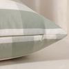 Polyester-cotton Canvas Casual Plaid Striped Bean Green Series Pillowcase Living Room Sofa Splicing Simple Pillowcase