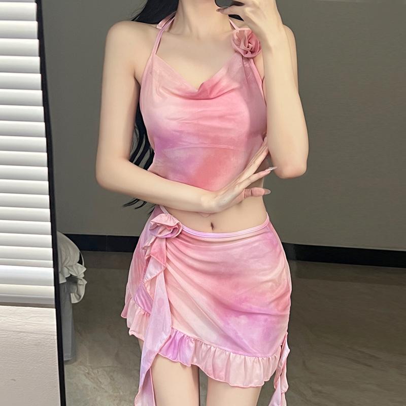 

2025 Женский Сексуальный Купальник-Бикини из Трех Частей - Чистое Желание Купальник в Корейском Стиле Medium