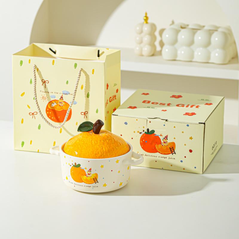 Instant-Nudel-Schüssel Große Kapazität Studentenwohnheim Student Keramik Binaurale Schüssel Große Nudel-Schüssel Persönlich Exquisit Instant-Nudel-Schüssel