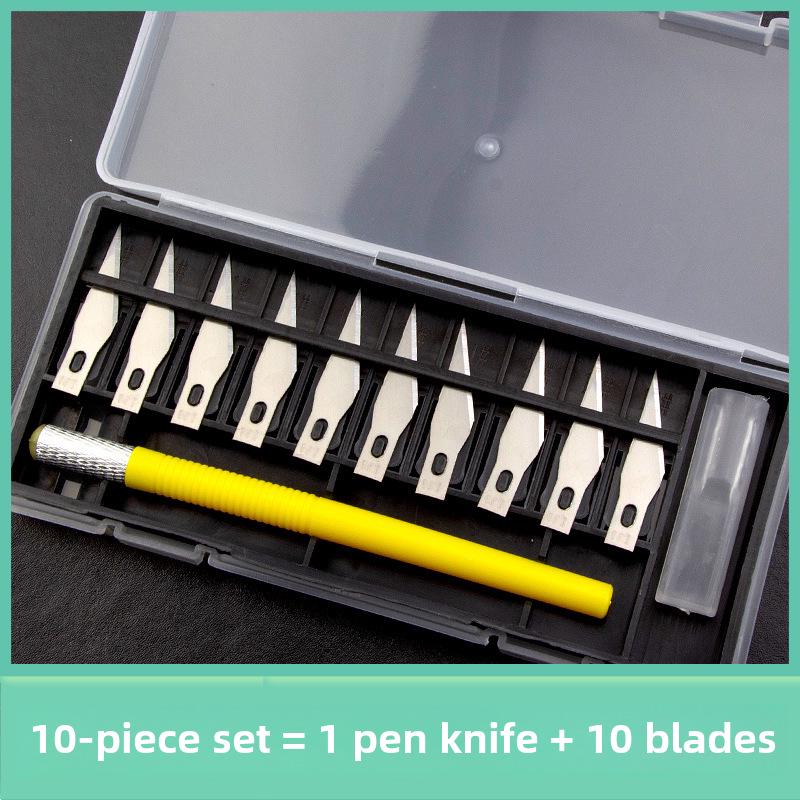 13-Piece Carving & Utility Knife Set with Detergent Bottle, Film, and Paper Cutting Tools