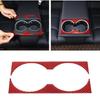 Red Carbon Fiber Water Cup Holder Frame Cover Trim For Tesla Model 3 -24