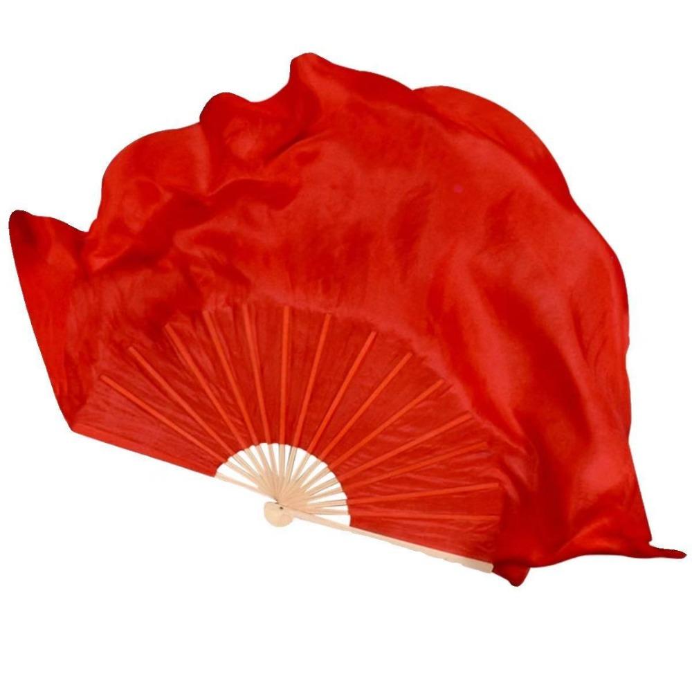 26/31cm Bamboo Chinese Short Bellydance Fan Hand Dye Adults Fan Veil Pairs Yangko Dance Tools