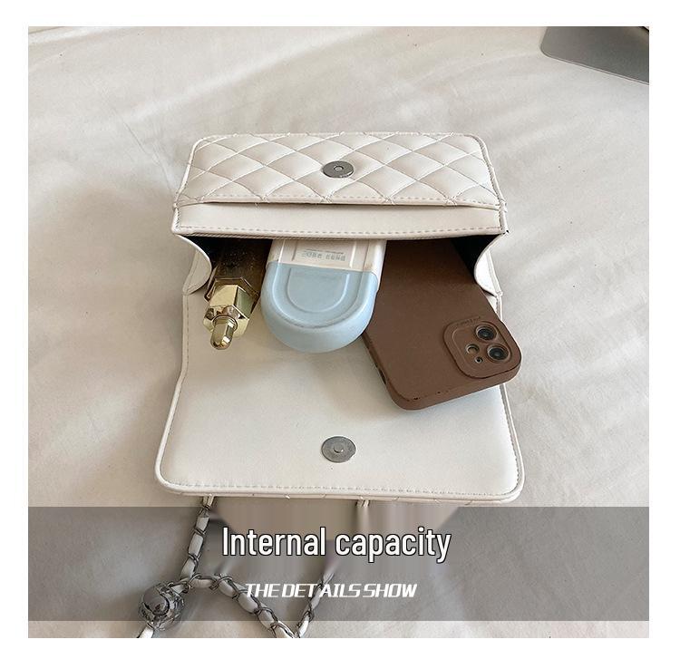 2026 Chic Diamond Lattice PU Leather Crossbody Bag – Trendy Versatile One-Shoulder Bag for Women