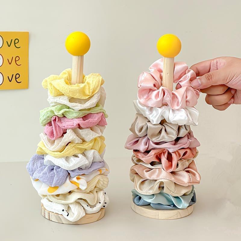 Organizzatore Scrunchies per Capelli in Legno Espositore per Elastici per Capelli Porta Braccialetti per Fasce per Capelli Scaffale Organizer per Accessori per Capelli