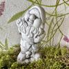 Decorative sculpture gray concrete dwarf figure