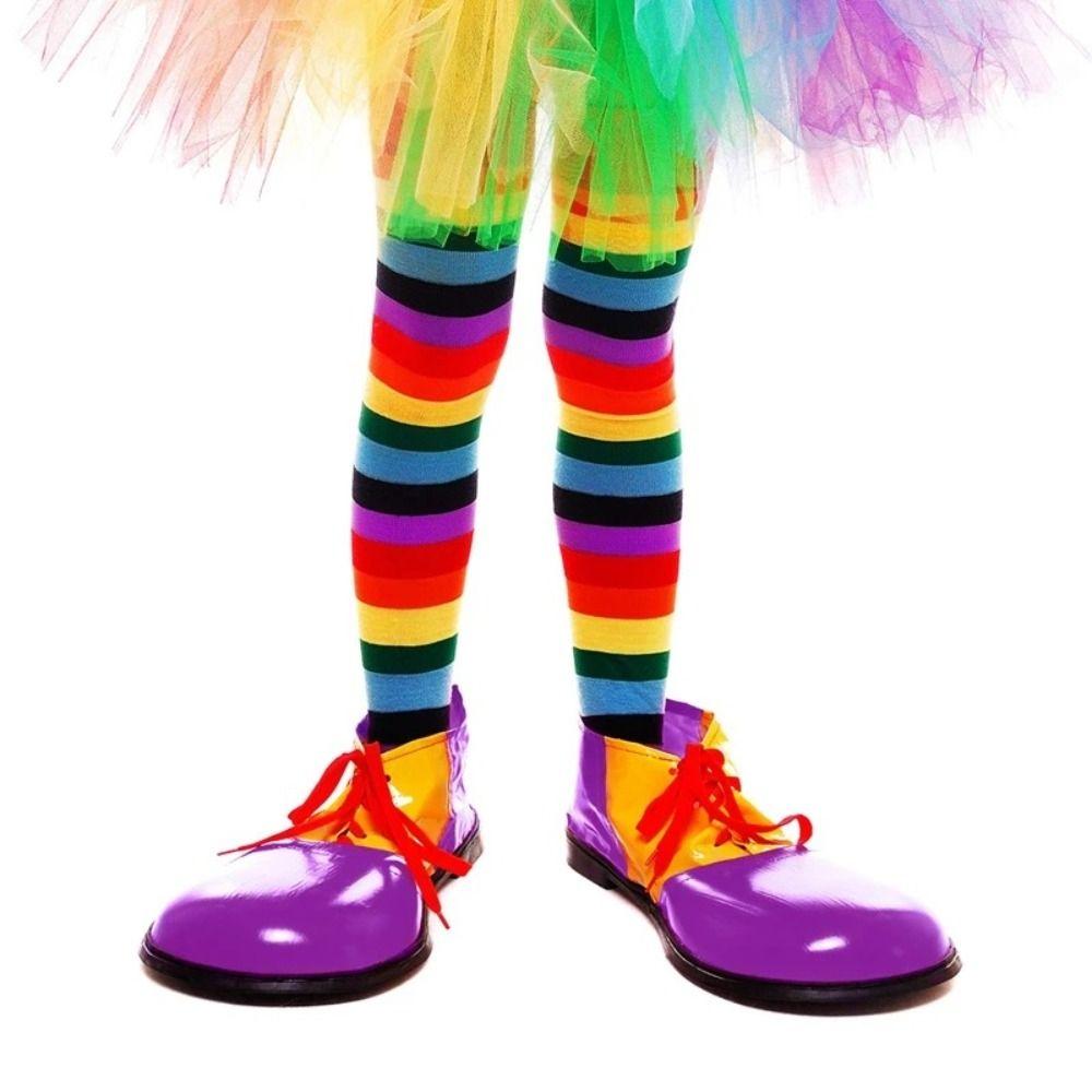 Overknee Rainbow Striped Stockings Colorful Knee Thigh High Socks  Halloween Party
